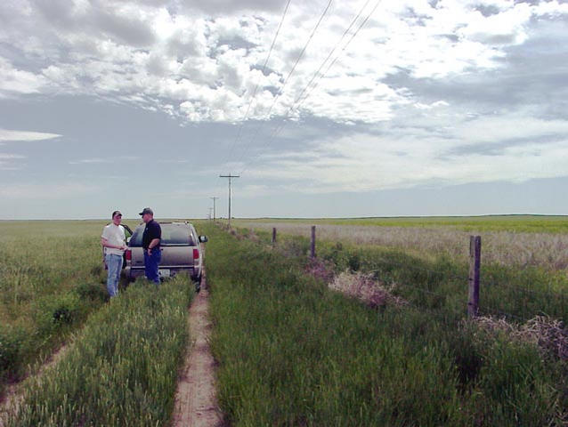 View looking east about a quarter mile north of the confluence before hiking in