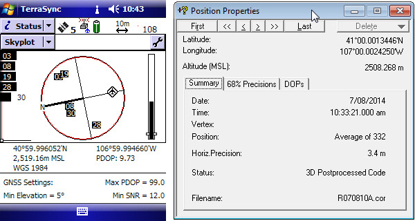 TerraSync post processed data