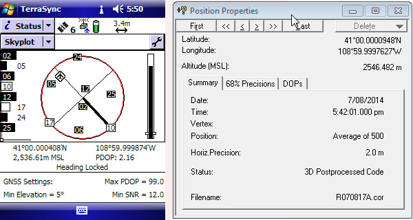 TerraSync post processed data