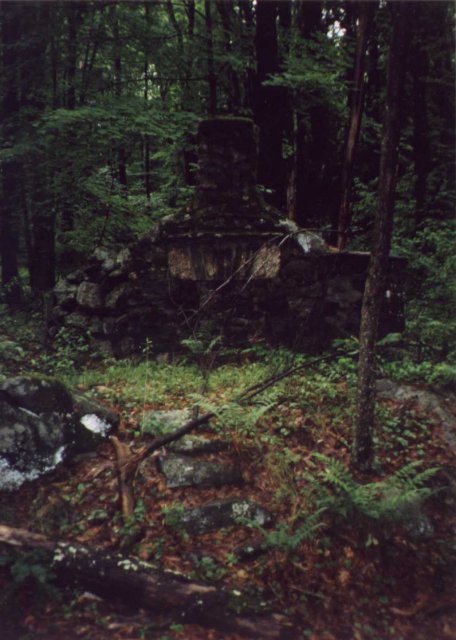 An old fireplace.