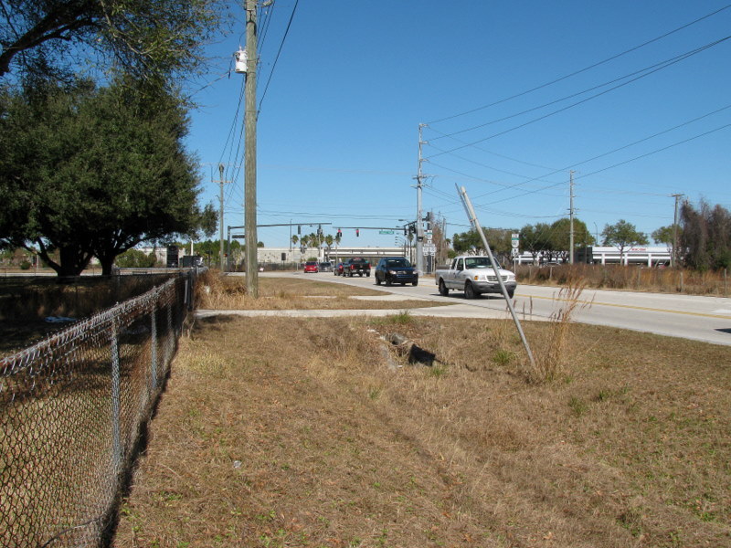 A short distance NW of the underpass is the confluence.  The goat pasture is inside the fence on left.