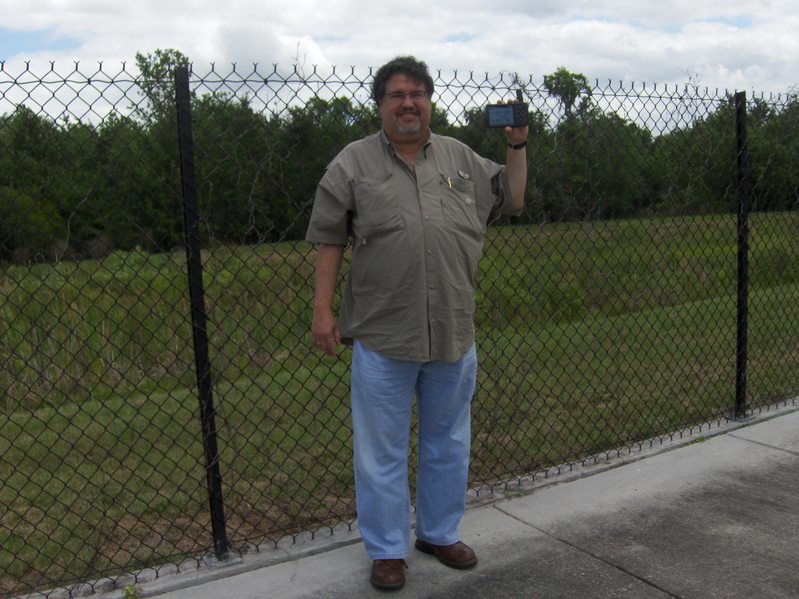 Me at the well known fence