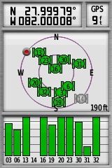 MY GPS receiver, 81 feet from the confluence point