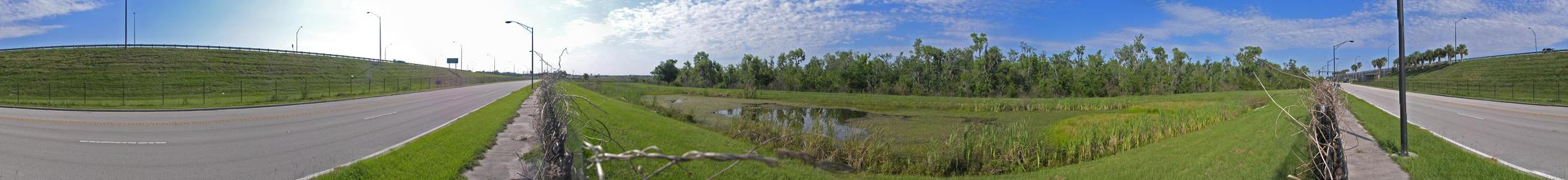 360-degree panorama from the top of the fence