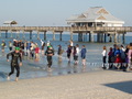 #4: Pier 60, landmark of Clearwater Beach. Removing the wetsuit.