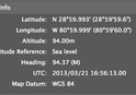 #6: Latitude/Longitude from one of these photos' EXIF header (from my camera's GPS recorder)