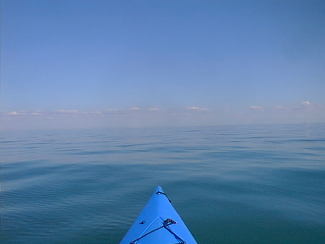 view east toward florida mainland and crystal river power plant