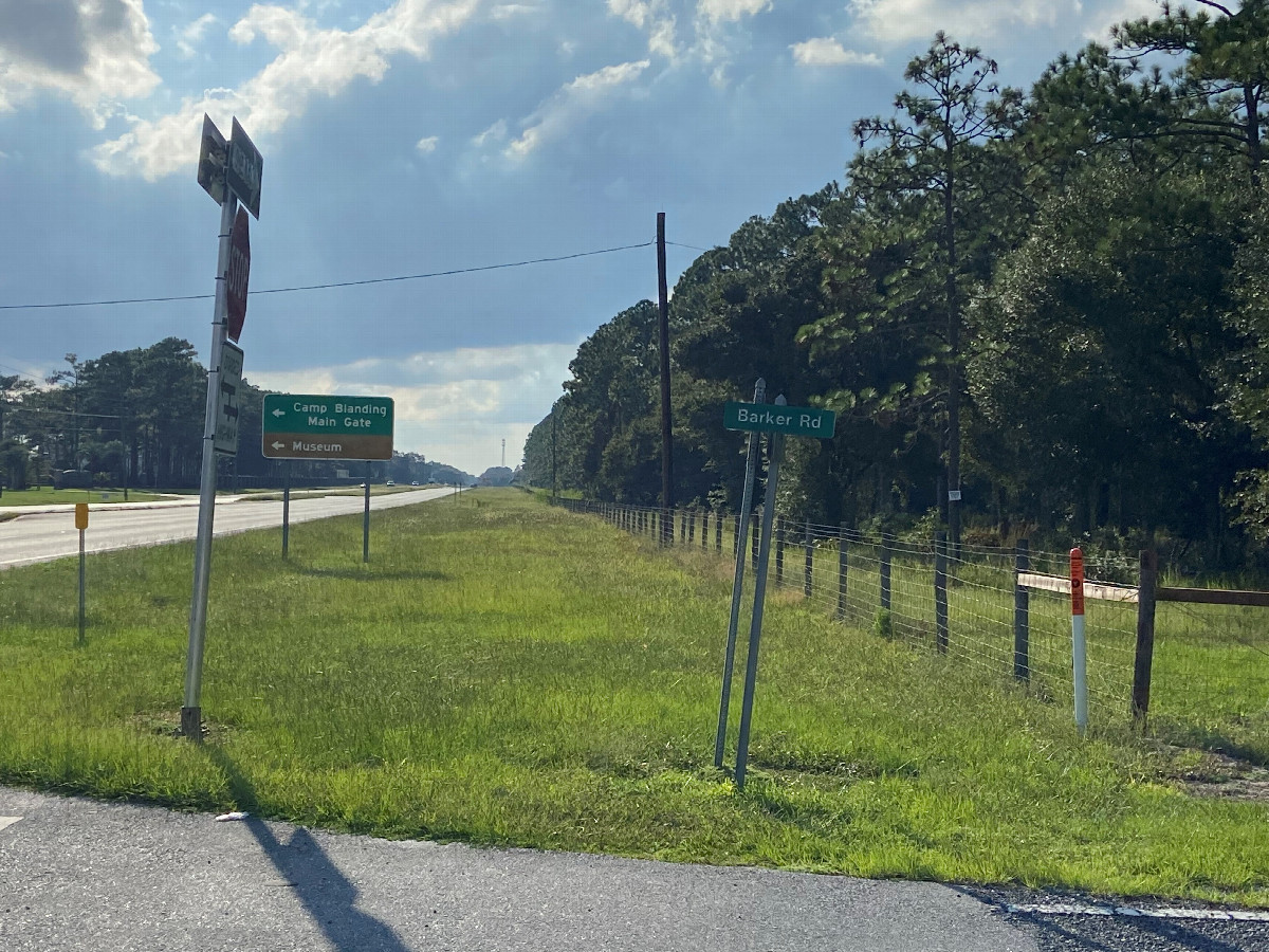 View to the east from the gate. 