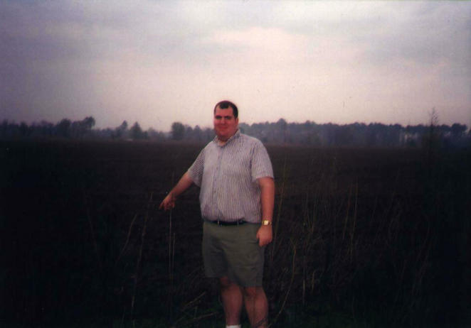 Matthew pointing at the site