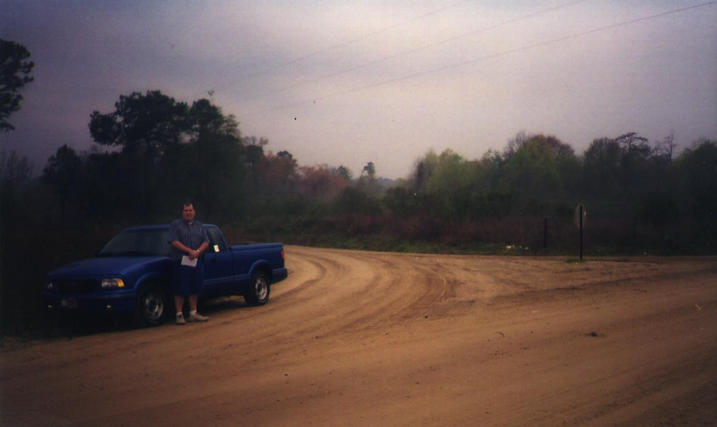 Michael, the truck, and the intersection of county roads to the SW