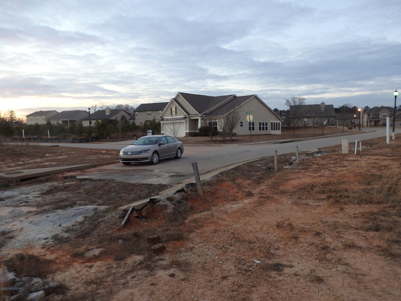 Parking at the sudden end of the road