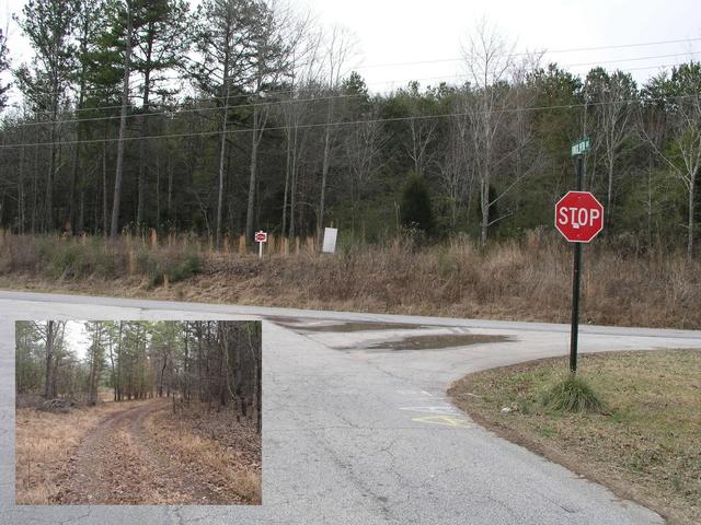 Looking toward 34N85W from nearest intersection, with inset of return route