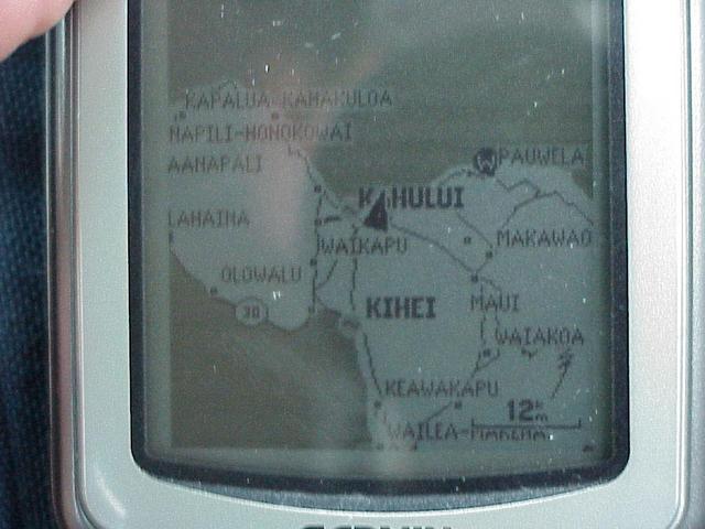 GPS map display.