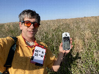 #7: Joseph Kerski at the confluence point.