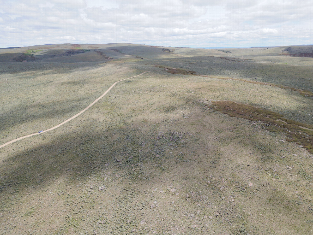 View East, from 120m above the point
