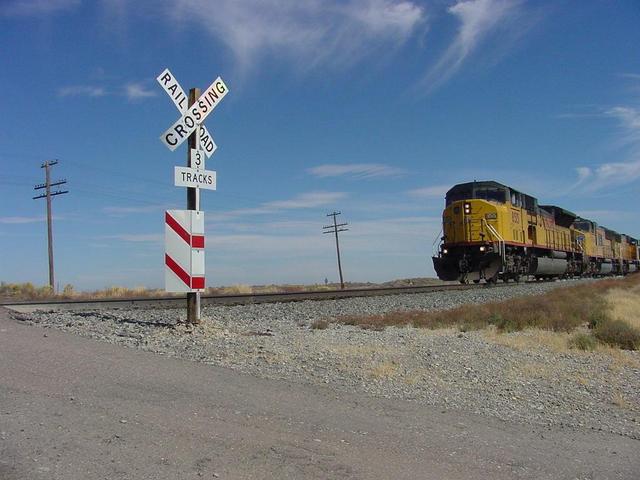 Train crossing Owinza Desert Road