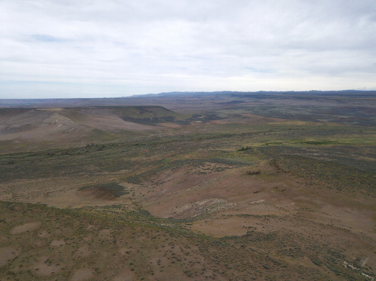 View West, from 120m above the point