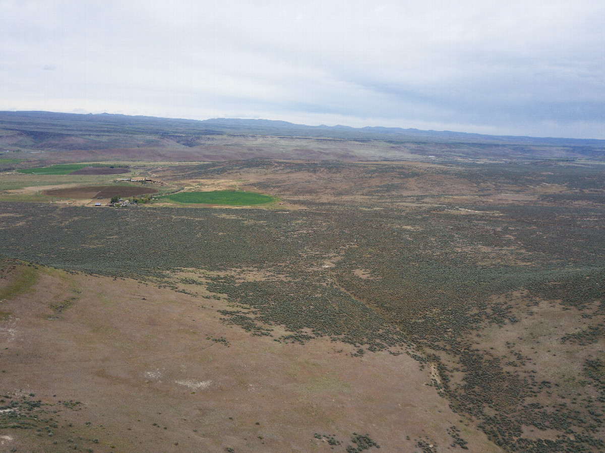 View North, from 120m above the point