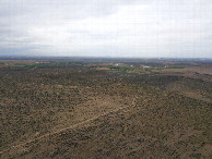 #10: View South, from 120m above the point.  (My car is in the lower-left corner)