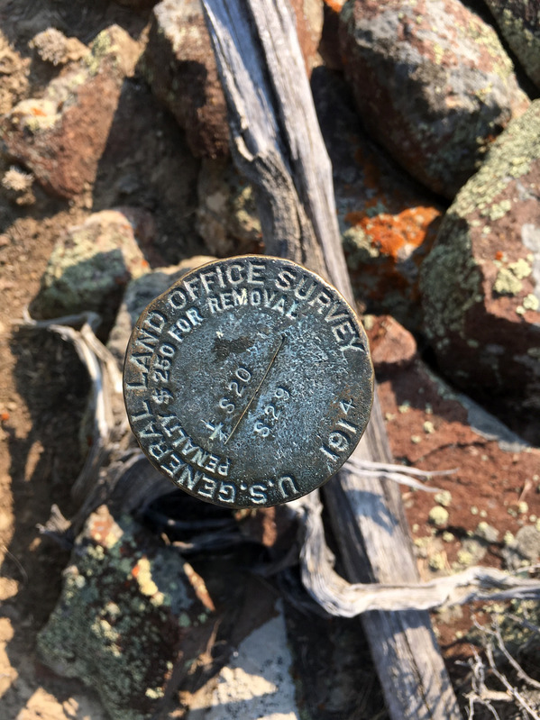Survey marker 181 meters to Northeast of point 
