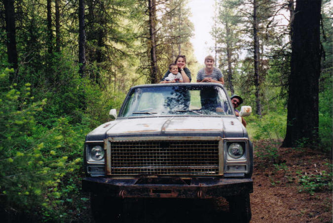 The confluence crew in Dino's truck