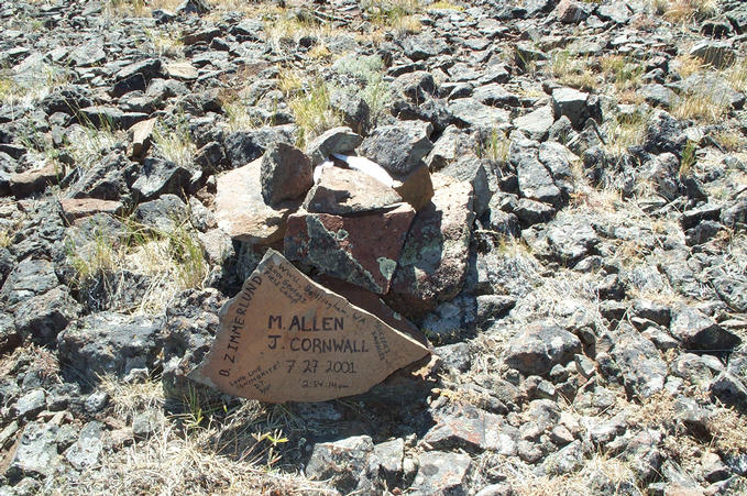 Geologists' monument up on the hill