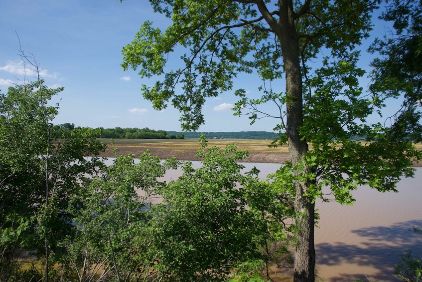 View North (from the top of the levee, 20 feet from the point)