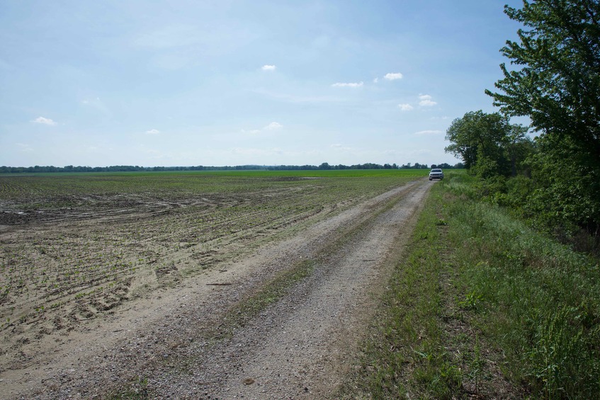 View West (from the top of the levee, 20 feet from the point)