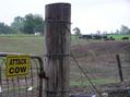 #8: Humorous sign at farm, looking northeast.