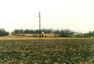 #1: Looking east toward the Stahl farm buildings