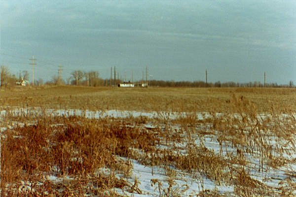 Satellite dishes in the distance