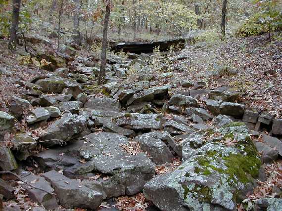 Dry creek about 40 yards SouthEast of the confluence