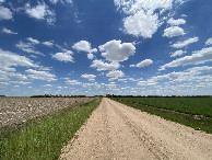 #9: Kansas Skies!  Looking east from the nearest road from the confluence.  The confluence point is in the field to the left.