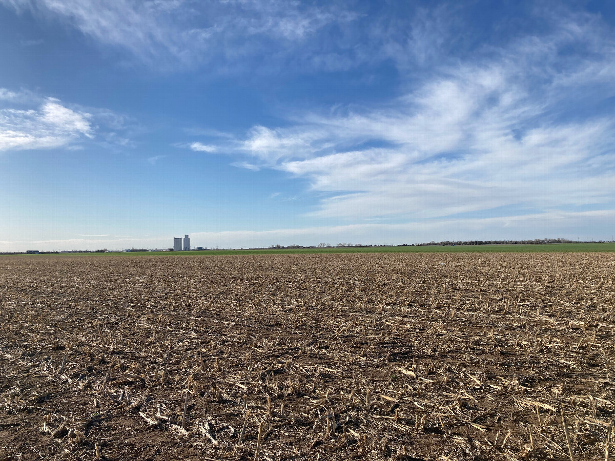 Looking northwest toward 38N 98W, located in the middle foreground