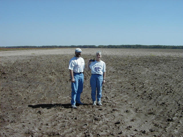 Mike & Jean standing on 38N 99W - Camera facing east