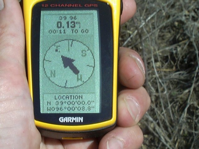 My GPS reading while leaning against the fence at N39
