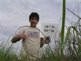 #6: Joseph Kerski with confluence shirt on from a confluence visit in Montana, here in Kansas.