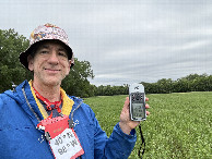 #7: Joseph Kerski at the confluence point.