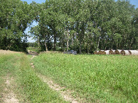 #11: Parking environs by the hay bales