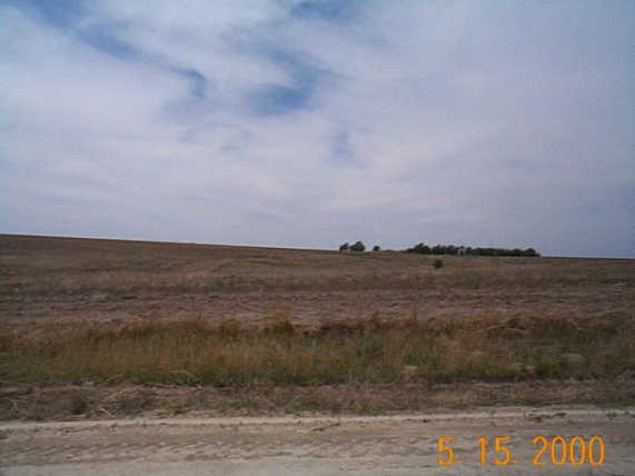 Looking West across the road