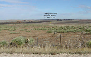 #1: The approximate location of the confluence, looking north.