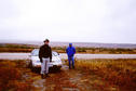 #6: The car parked 0.8 miles from the confluence.  Dan (left) and Ben (right)