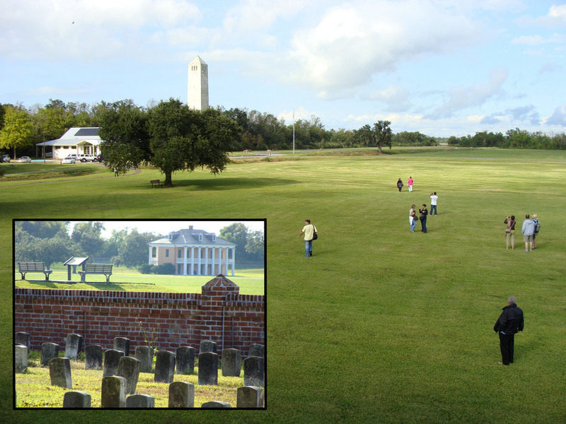 Looking toward 30-90 from Chalmette Battlefield and National Cemetery, about four miles away.