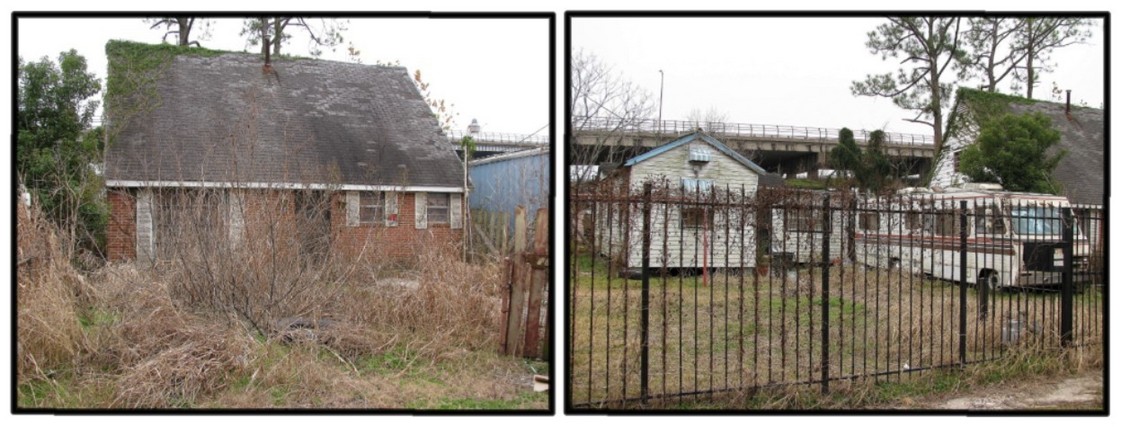 Houses abandoned after Hurricane Katrina