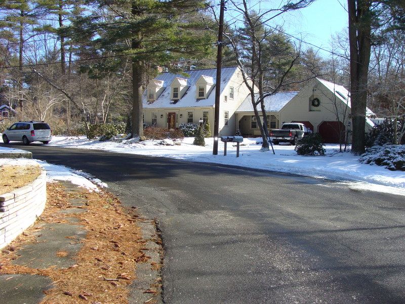 Looking east toward the Milebrook Road turn from 42N 71W