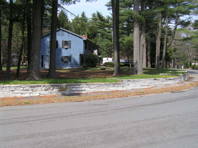 Site of 42 North 71 West in the foreground, looking north.