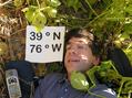 #2: Joseph Kerski lying on the confluence of 39 North 76 West!