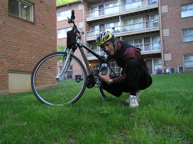 Joseph Kerski with means of transportation to the confluence.