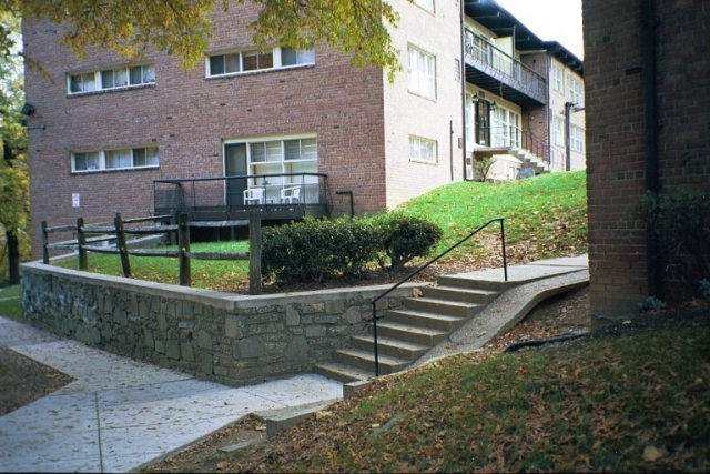 A view of the apartment complex