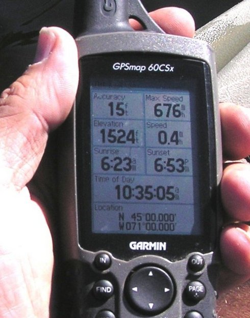 GPS zeroes finally from an aquatic platform